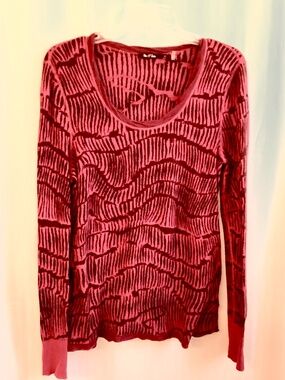 NIC + ZOE.. Abstract Design long sleeve tee, size large